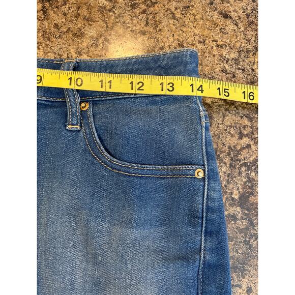 BDG Super High Rise Spade Pin Up Blue Denim Shorts Size 28 - Picture 7 of 8